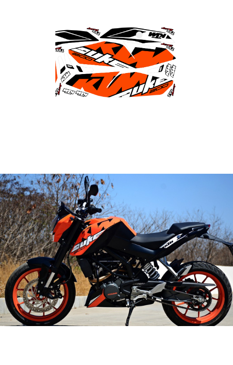 KTM Duke 200 Graphics | KTM Duke 200 Sticker